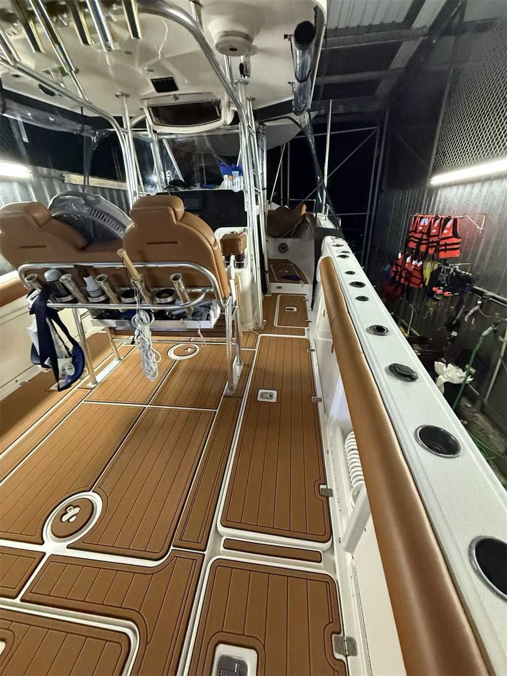 2005 Century 3200 CC Swim Platform Cockpit Pad Boat EVA Foam Teak Deck Floor SeaDek MarineMat Gatorstep Style Self Adhesive