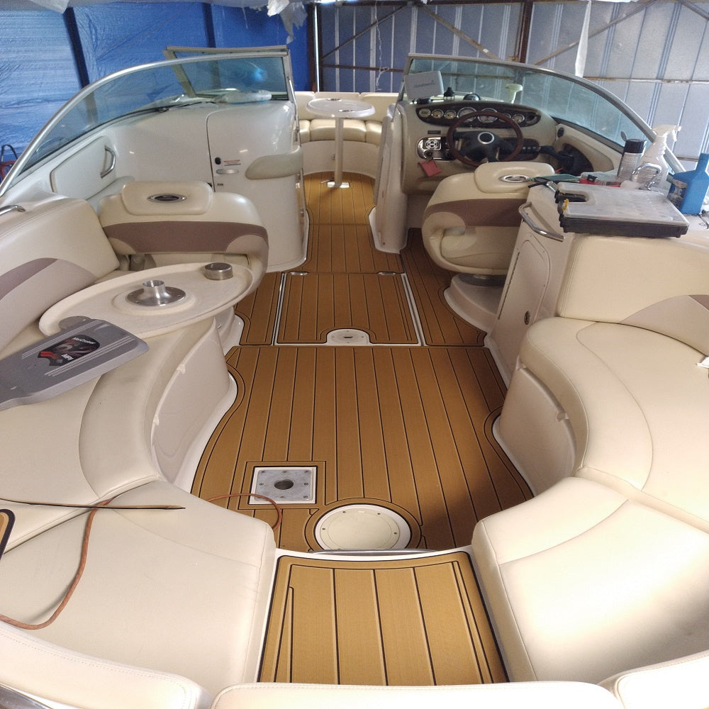 2009 Chaparral 270 Signature Swim Platform Cockpit Pad Boat EVA Foam Fuax Teak Deck Floor Mat Seadek MarineMat Gatorstep Style Self Adhesive