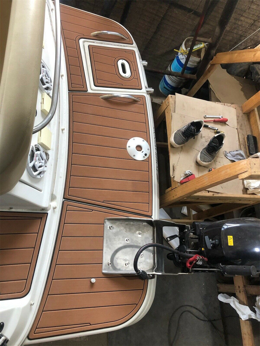 2004 Four Winns 248 Vista Swim Platform Cockpit Boat EVA Teak Deck Floor Pad Mat SeaDek MarineMat Gatorstep Style Self Adhesive