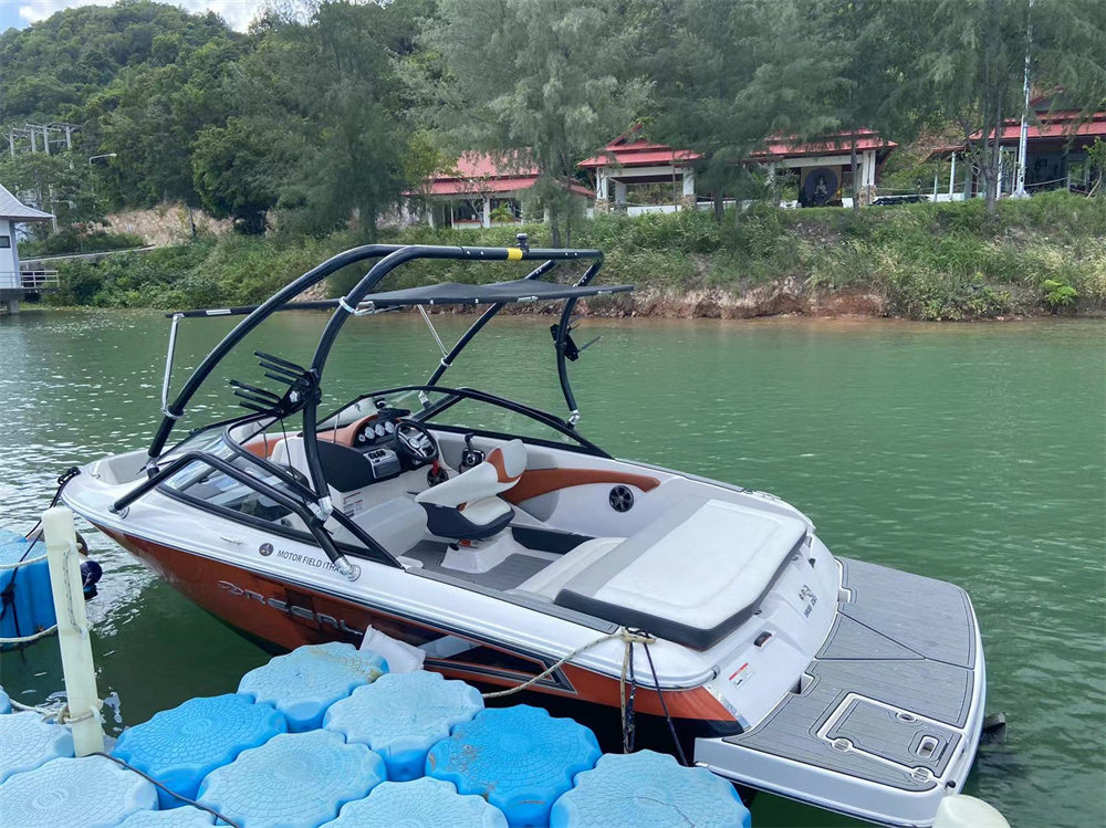 2016 Regal 1900 ES Swim Platform Cockpit Pad Boat EVA Foam Faux Teak Deck Floor Mat Seadek MarineMat Gatorstep Style Self Adhesive