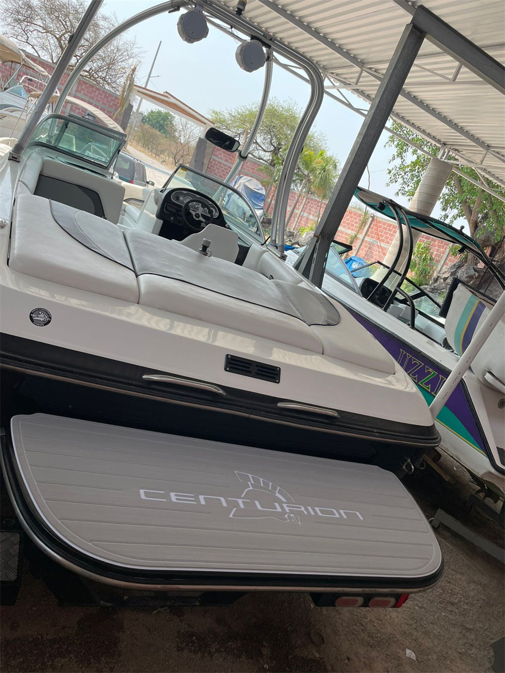 2009 Centurion Falcon V Swim Platform Step Pad Boat EVA Faux Teak Deck Floor Mat SeaDek MarineMat Gatorstep Style Self Adhesive