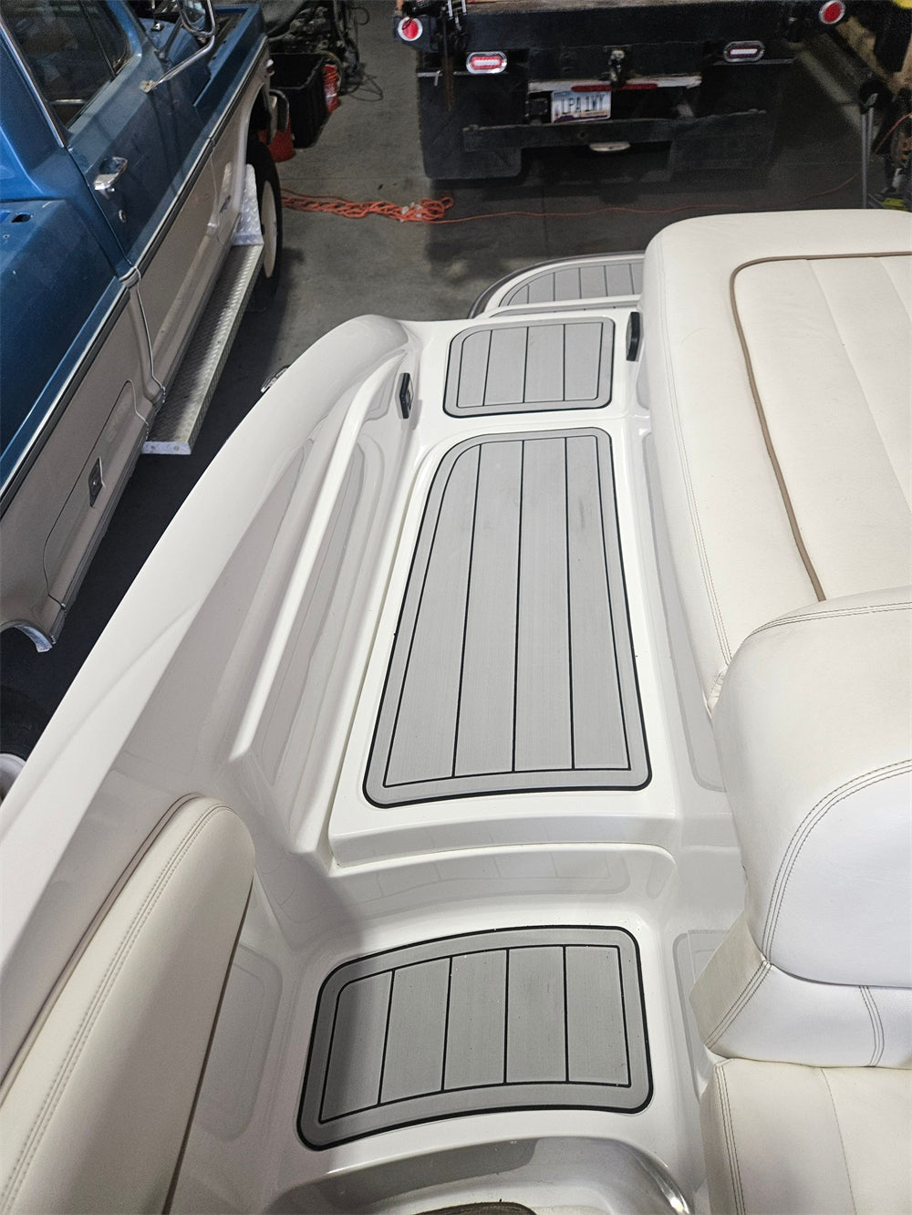 2007 Cobalt 212 Swim Step Transom Bow Pad Boat EVA Foam Faux Teak Deck Floor Mat SeaDek MarineMat Gatorstep Style Self Adhesive