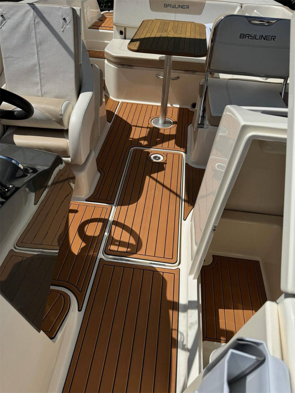 2016 Bayliner VR6 Swim Platform Cockpit Pad Boat EVA Teak Deck Floor Mat Flooring Foam SeaDek MarineMat Style Self Adhesive
