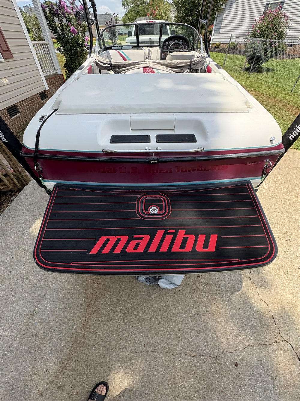 Malibu MSP1 Swim Platform With Hatch Cutout Pad Boat EVA Foam Teak Deck Floor SeaDek MarineMat Gatorstep Style Self Adhesive