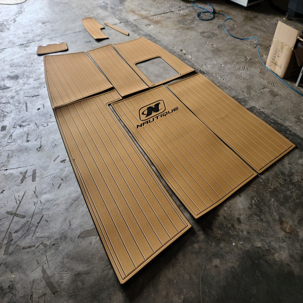 2002 Nautique Super Air 210 Cockpit Pad Boat EVA Foam Faux Teak Deck Floor Mat