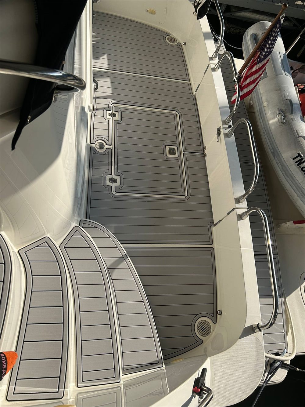 2006 Carver 48 Swim Platform Cockpit Stairs Pad Boat EVA Teak Deck Floor Pad Mat SeaDek MarineMat Style Self Adhesive