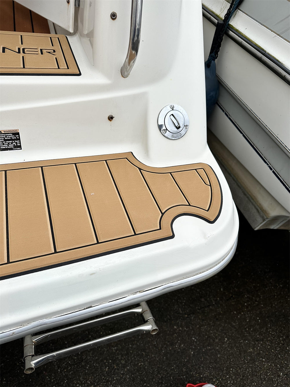 1995 Bayliner 2355 Swim Platform Cockpit Pad Boat EVA Foam Teak Deck Floor Mat SeaDek MarineMat Gatorstep Style Self Adhesive