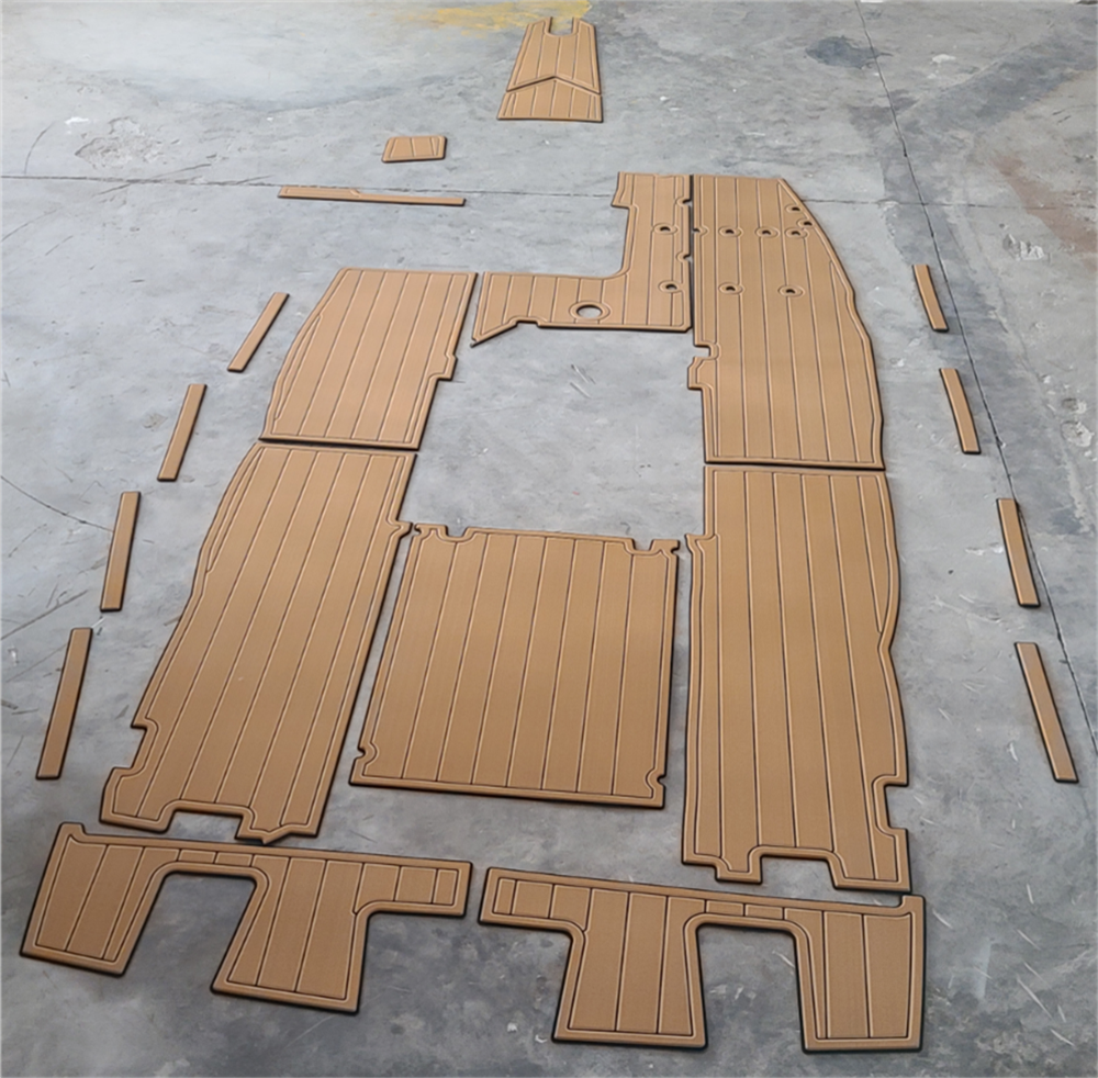 1988 Mastercraft Prostar Cockpit Pad Boat EVA Foam Faux Teak Deck Floor Mat SeaDek MarineMat Style Self Adhesive