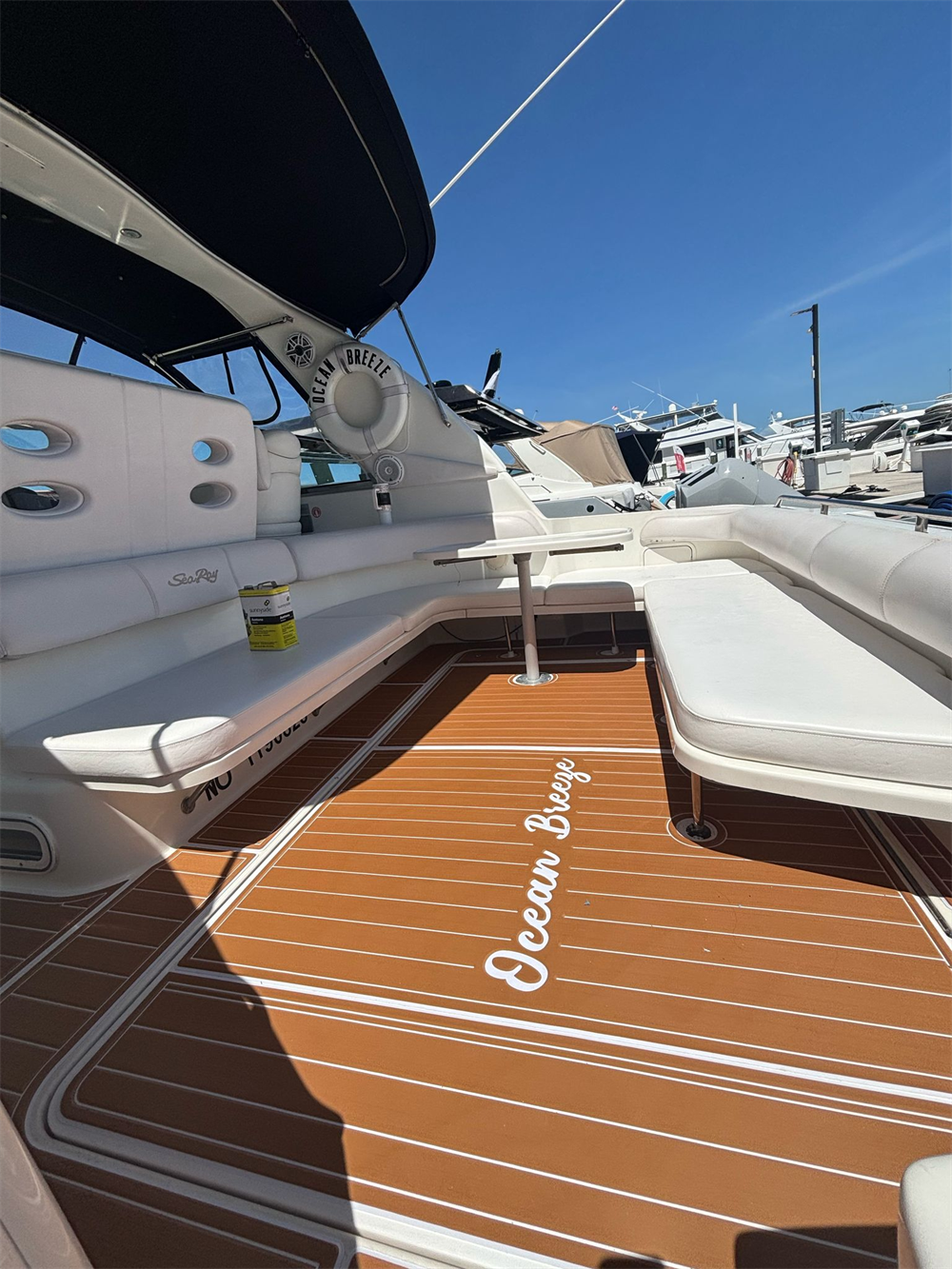 1998-1999 Sea Ray Sundancer 400 Swim Platform Cockpit Pad Boat EVA Teak Floor SeaDek MarineMat Gatorstep Style Self Adhesive