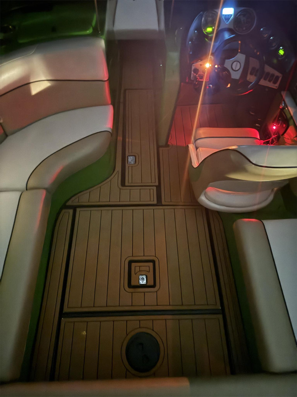 2012 Moomba Mobius Swim Platform Cockpit Pad Boat EVA Foam Faux Teak Floor Mat SeaDek MarineMat Gatorstep Style Self Adhesive