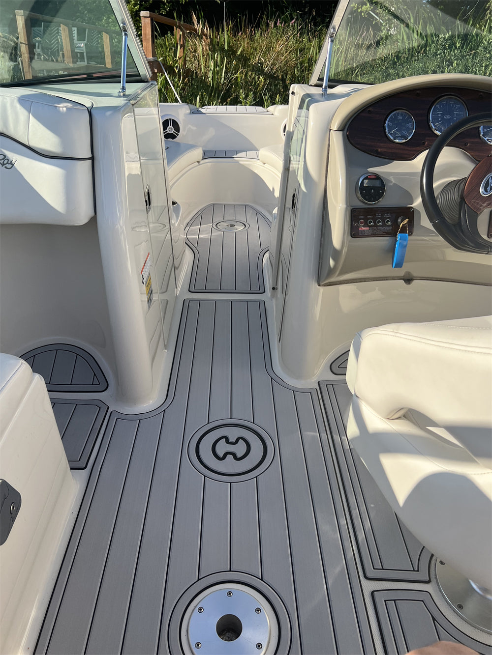 2004 Sea Ray 200 Sundeck Swim Platform Cockpit Pad Boat EVA Foam Teak Deck Floor SeaDek MarineMat Gatorstep Style Self Adhesive