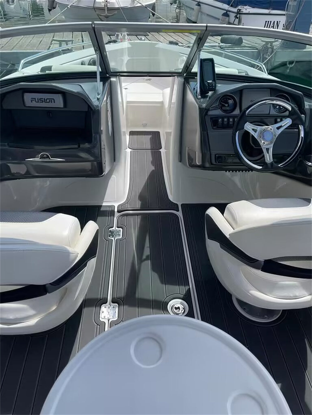 2018 Monterey 197 FS Cockpit Pad Boat EVA Foam Faux Teak Deck Floor Mat Flooring