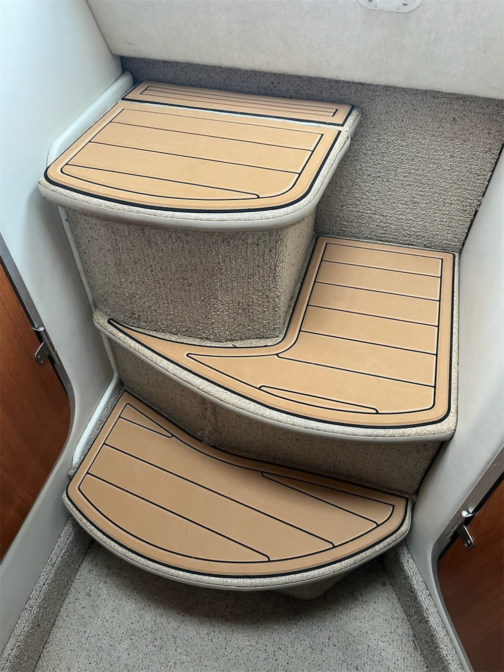 2000-2006 Bayliner 2855 Upper Deck Pads Boat EVA Foam Faux Teak Deck Floor Mat SeaDek MarineMat Gatorstep Style Self Adhesive