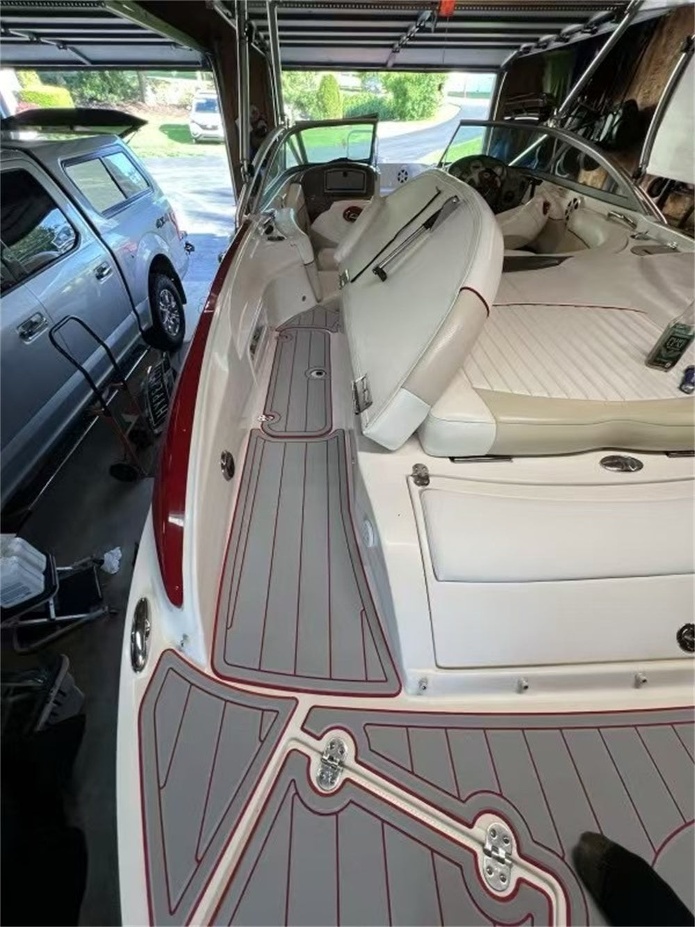 2006 Rinker Captiva 226 Swim Platform Cockpit Pad Boat EVA Foam Teak Floor Mat SeaDek MarineMat Gatorstep Style Self Adhesive