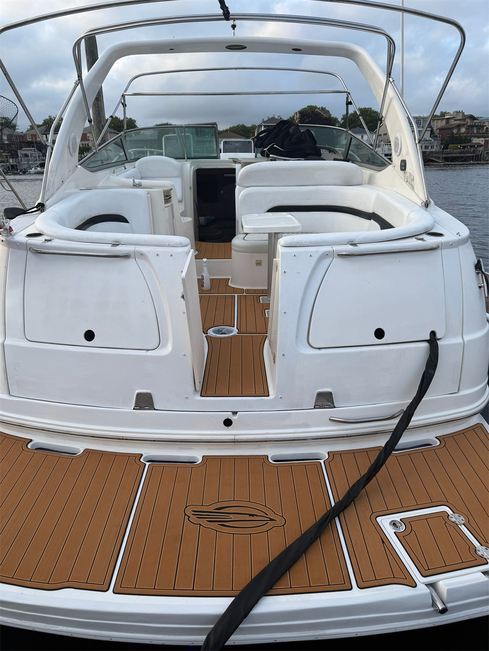 2001 Chaparral 320 Signature Swim Platform Cockpit Pad Boat EVA Foam Faux Teak Deck Floor Mat SeaDek MarineMat Gatorstep Style Self Adhesive