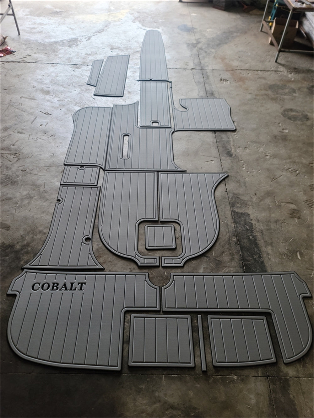 2005 Cobalt 282 Swim Platform Cockpit Pad Boat EVA Foam Faux Teak Deck Floor Mat SeaDek MarineMat Gatorstep Style Self Adhesive