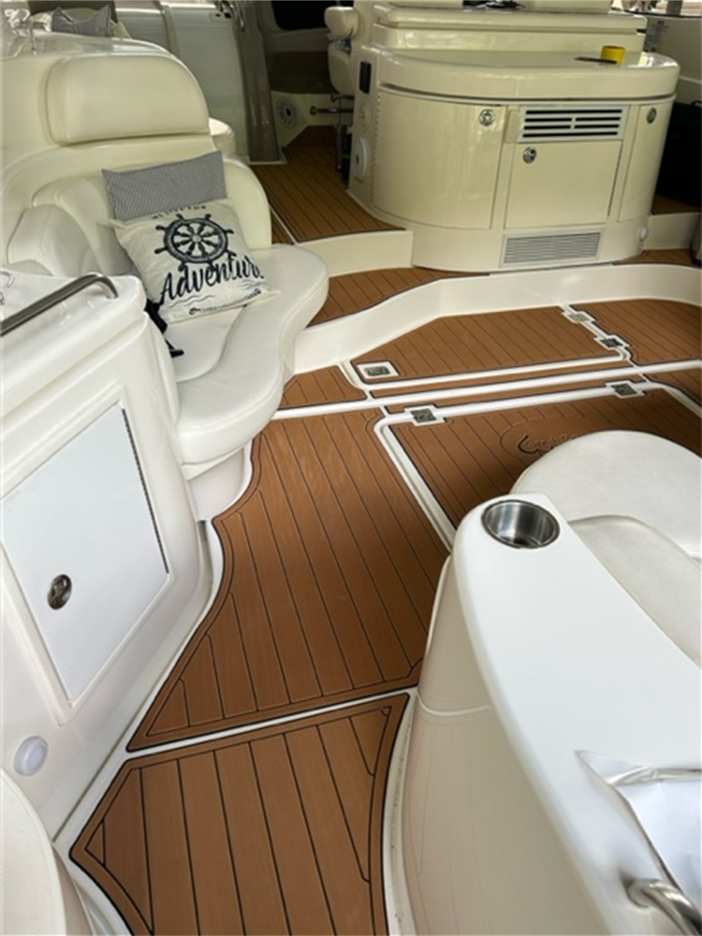 2004 Cruiser Yachts 540 Swim Platform Cockpit Pad Boat EVA Foam Teak Floor Mat