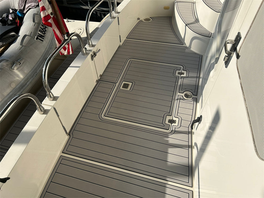 2006 Carver 48 Swim Platform Cockpit Stairs Pad Boat EVA Teak Deck Floor Pad Mat SeaDek MarineMat Style Self Adhesive