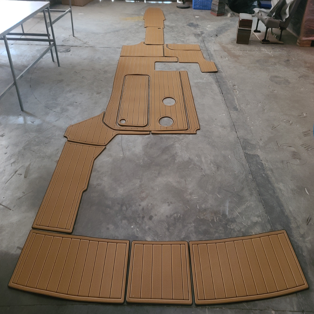 Formula 400 SS Swim Platform Cockpit Pad Boat EVA Foam Faux Teak Deck Floor Mat SeaDek MarineMat Gatorstep Style Self Adhesive