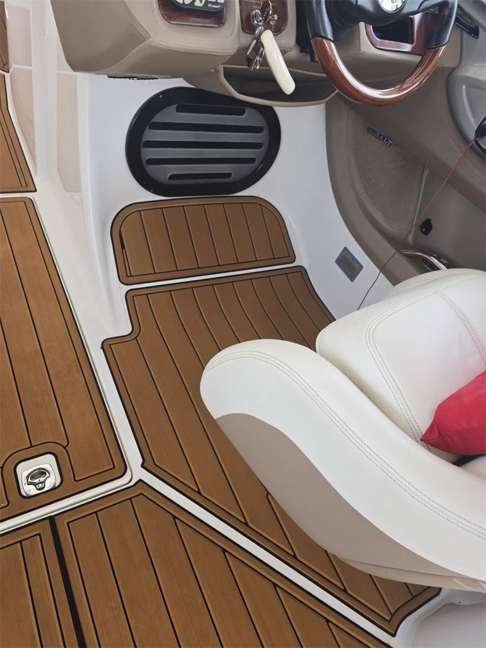 2008 Cobalt 272 Swim Platform Cockpit Pad Boat EVA Foam Faux Teak Deck Floor Mat SeaDek MarineMat Gatorstep Style Self Adhesive