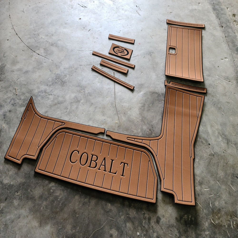 2017 Cobalt 24 SD Swim Step Transom Pad Boat EVA Foam Faux Teak Deck Floor Mat SeaDek MarineMat Gatorstep Style Self Adhesive