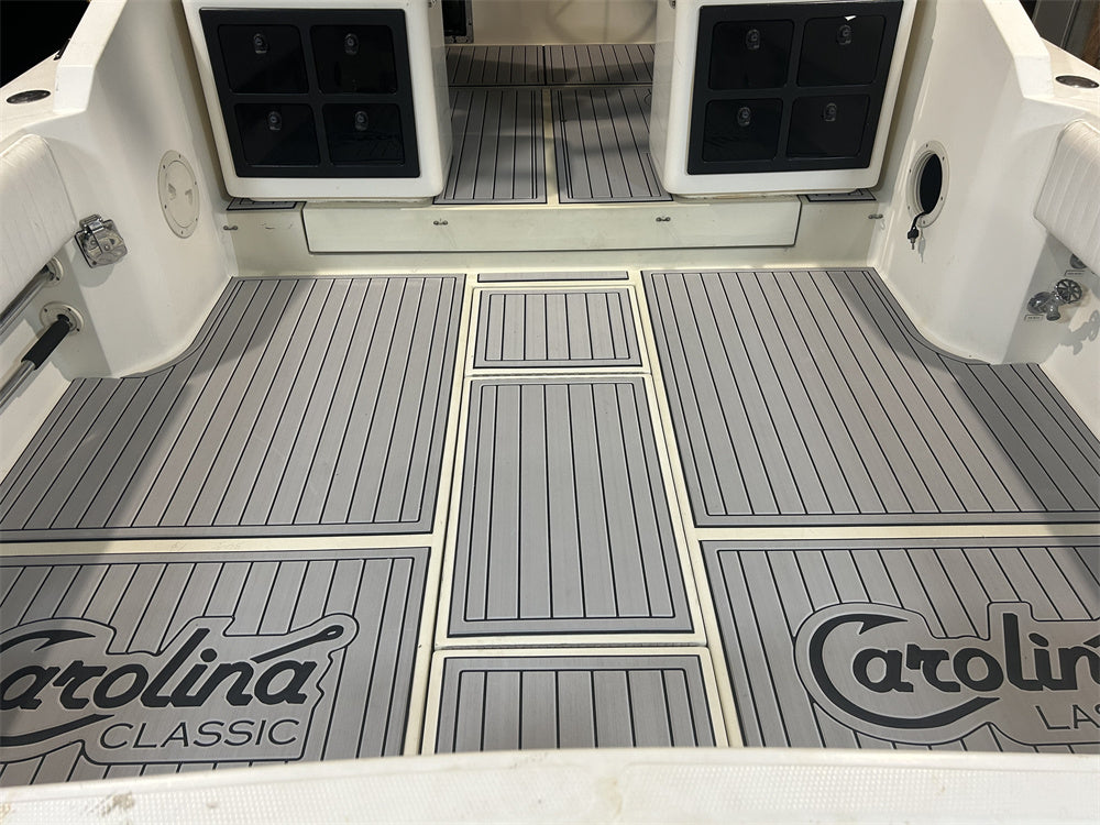 2001 Carolina Classic 25 Cockpit Pad Boat EVA Foam Faux Teak Deck Floor Mat SeaDek Marine Mat Gatorstep Style Self Adhesive