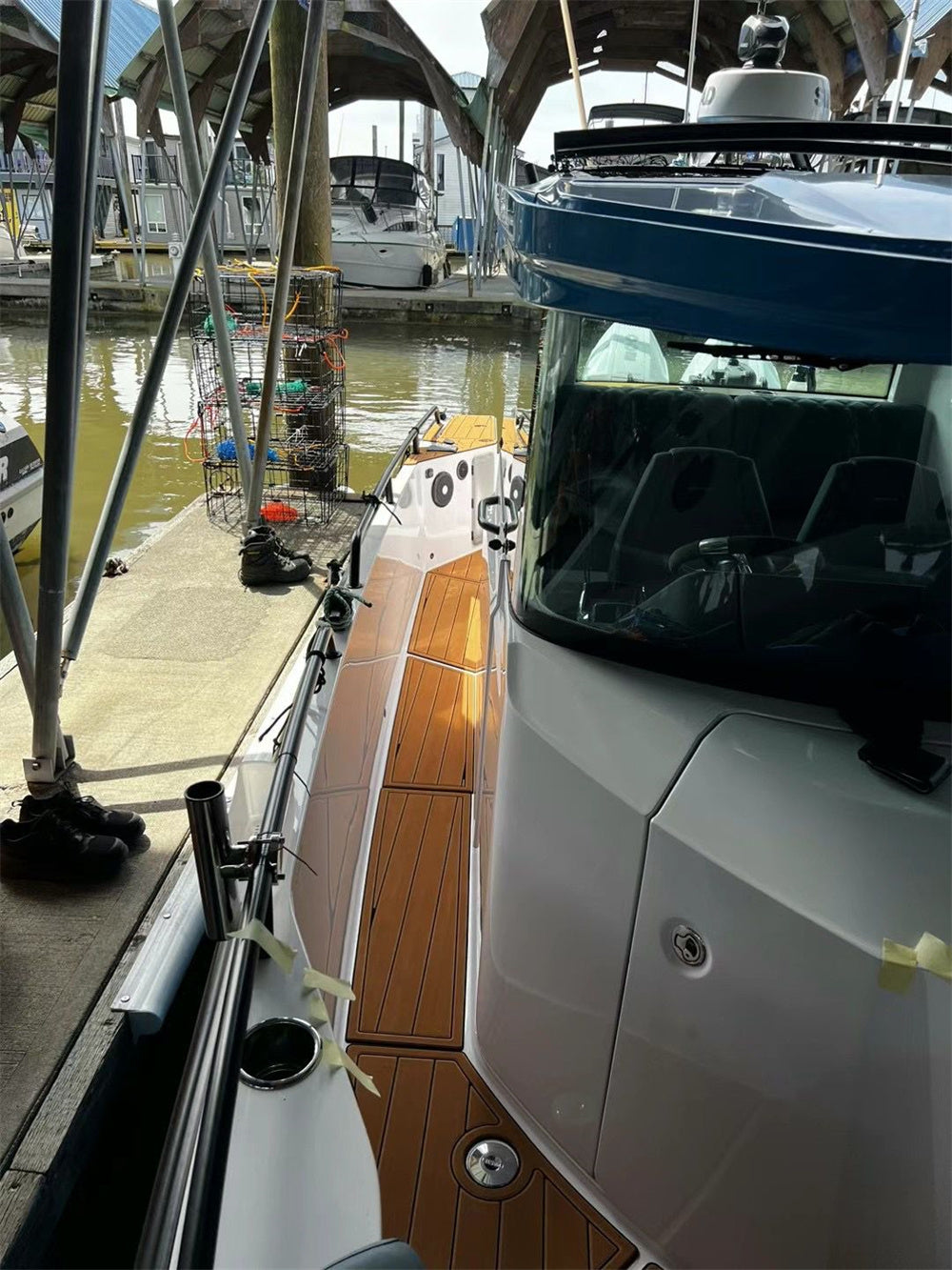 2023 Axopar 28 Swim Platform Cockpit Pad Boat EVA Foam Teak Deck Flooring Mat SeaDek MarineMat Gatorstep Style Self Adhesive