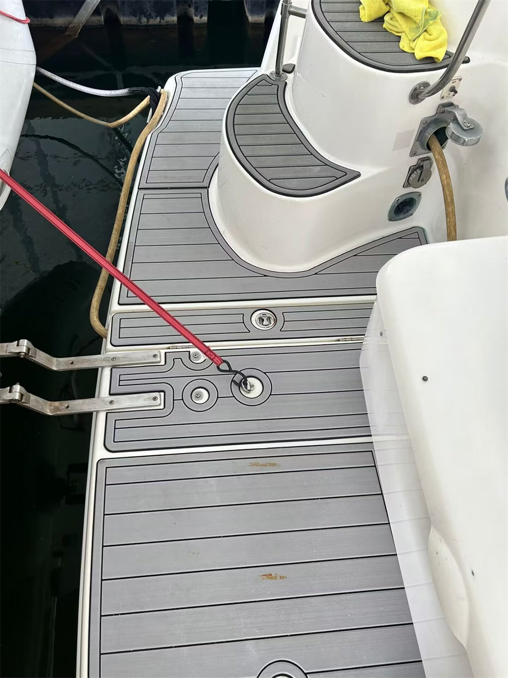 2006 Meridian 408 Swim Platform Step Pad Boat EVA Foam Faux Teak Deck Floor Mat