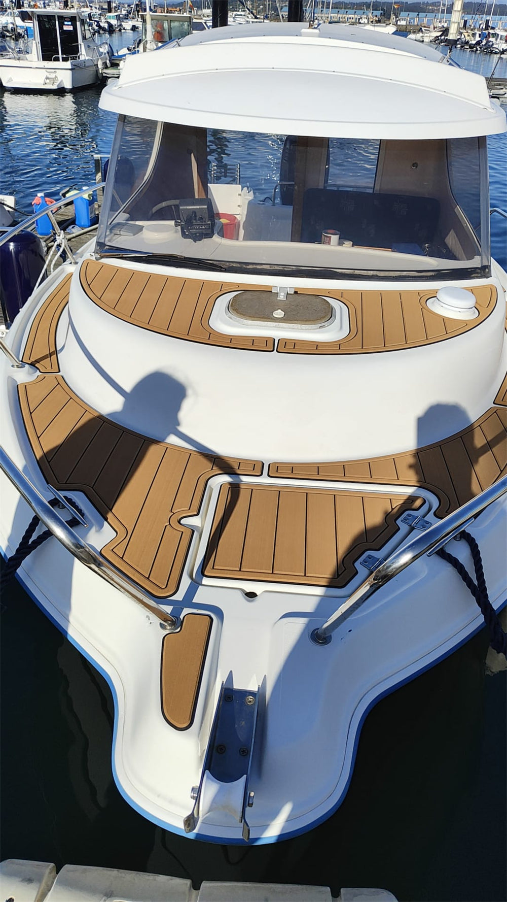 2006 Quicksilver 650 Weekend Swim Platform Cockpit Pad Boat EVA Foam Faux Teak Deck Floor Mat SeaDek MarineMat Gatorstep Style Self Adhesive