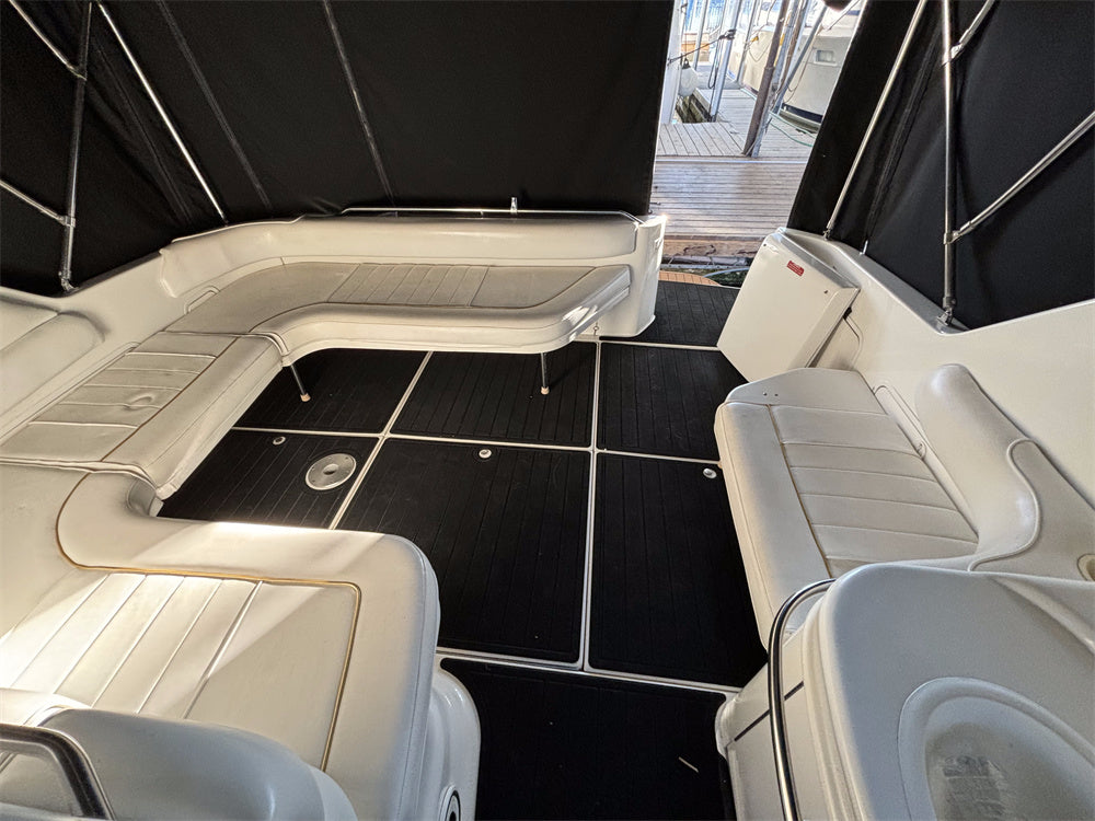 1994-1999 Sea Ray Sundancer 370 Swim Platform Cockpit Pad Boat EVA Foam Faux Teak Floor SeaDek MarineMat Gatorstep Style Self Adhesive