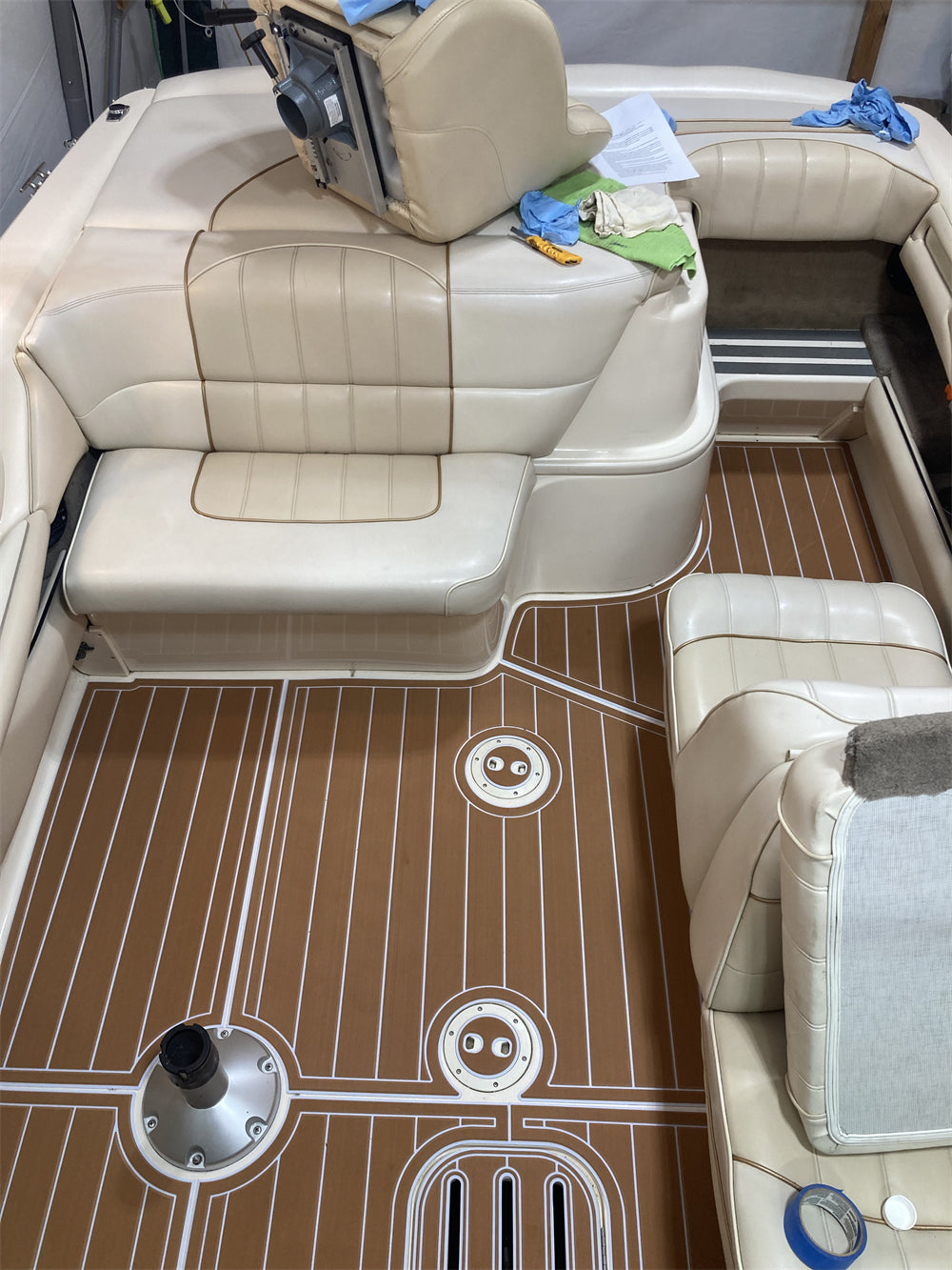 1995 Sea Ray 200 Signature Select Swim Platform Cockpit Boat EVA Teak Deck Floor Pad Mat SeaDek MarineMat Style Self Adhesive