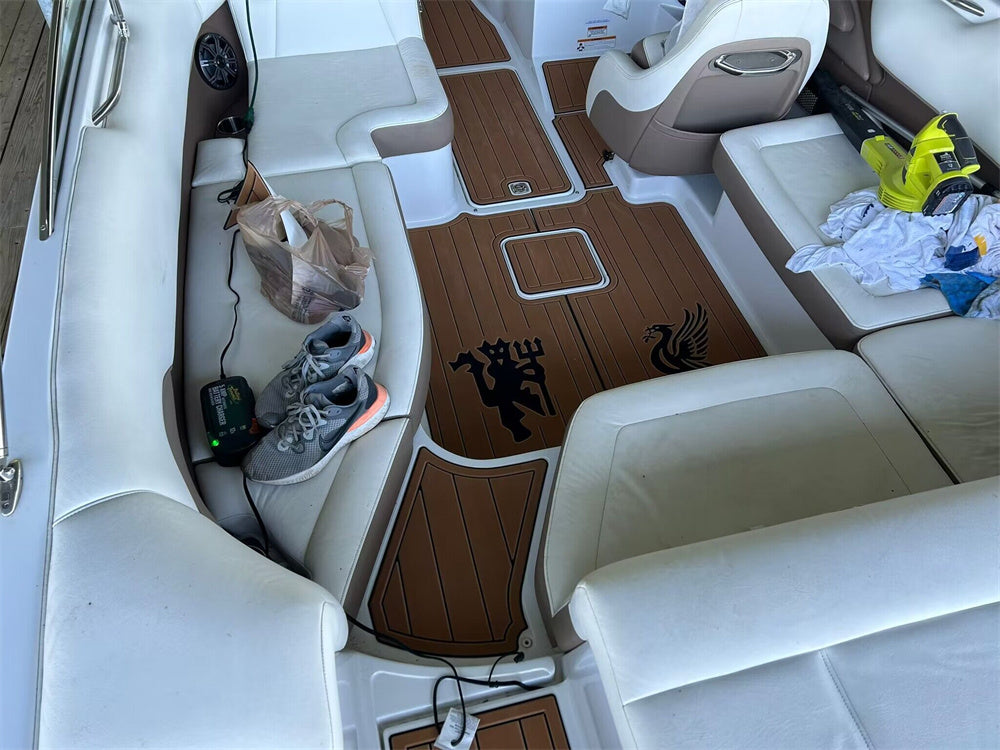 2013 Cobalt 220 Swim Platform Cockpit Bow Pad Boat EVA Teak Deck Flooring Mat SeaDek MarineMat Gatorstep Style Self Adhesive