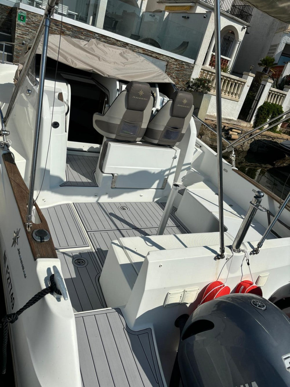 2011 Jeanneau Cap Camarat 8.5 WA Swim Platform Cockpit Pad Boat EVA Teak Floor SeaDek MarineMat Gatorstep Style Self Adhesive