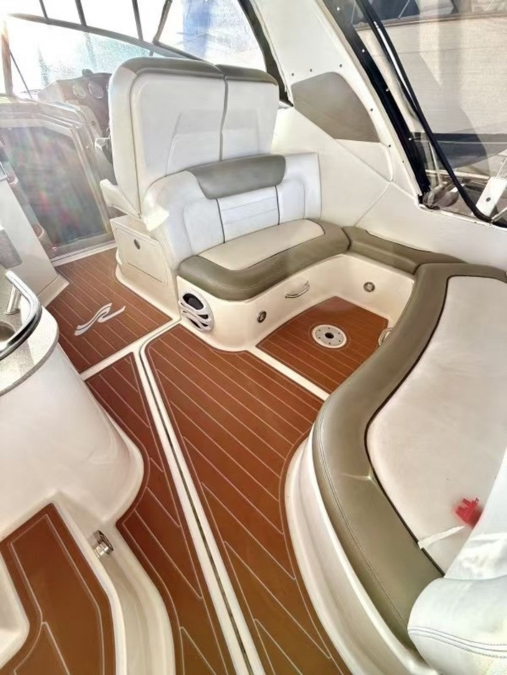 2007-2009 Sea Ray Sundancer 310 Swim Platform Cockpit Pad Boat EVA Teak Floor SeaDek MarineMat Gatorstep Style Self Adhesive