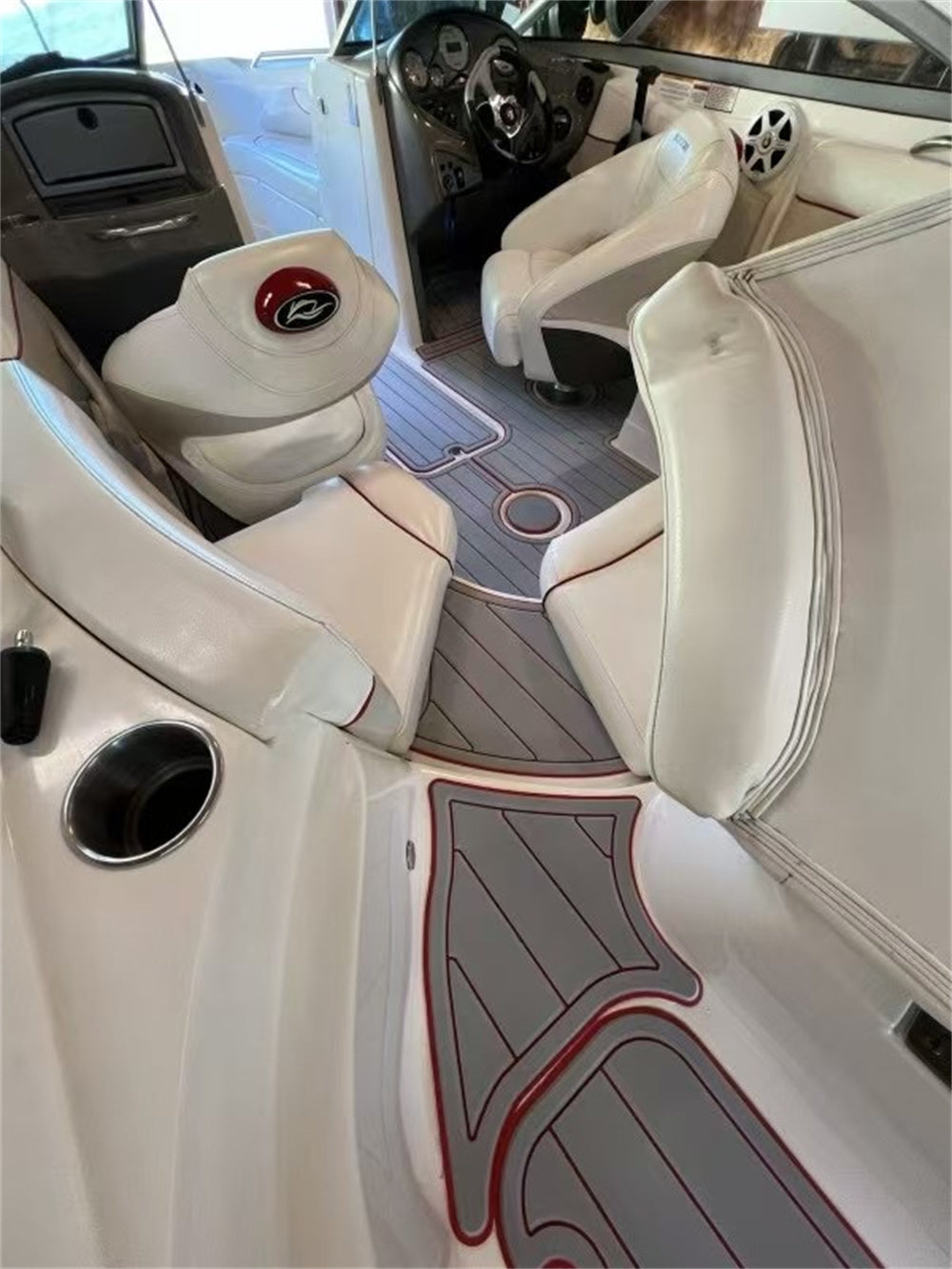 2006 Rinker Captiva 226 Swim Platform Cockpit Pad Boat EVA Foam Teak Floor Mat SeaDek MarineMat Gatorstep Style Self Adhesive