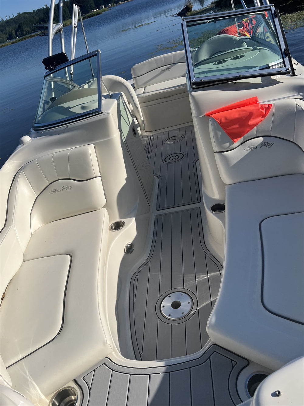 2004 Sea Ray 200 Sundeck Swim Platform Cockpit Pad Boat EVA Foam Teak Deck Floor SeaDek MarineMat Gatorstep Style Self Adhesive