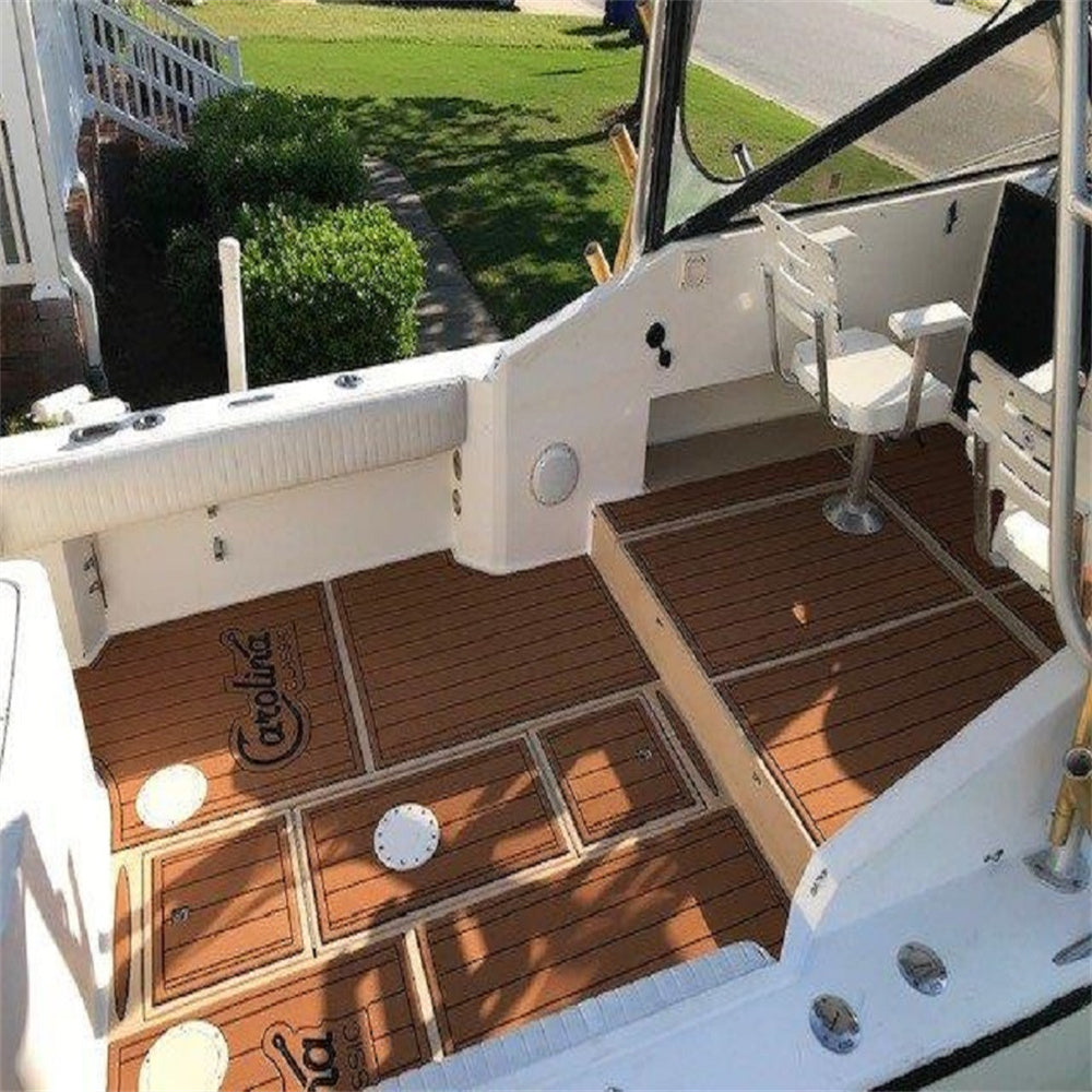 2000 Carolina Classic 25 Cockpit Pad Boat EVA Faux Foam Teak Deck Floor Mat SeaDek MarineMat Gatorstep Style Self Adhesive