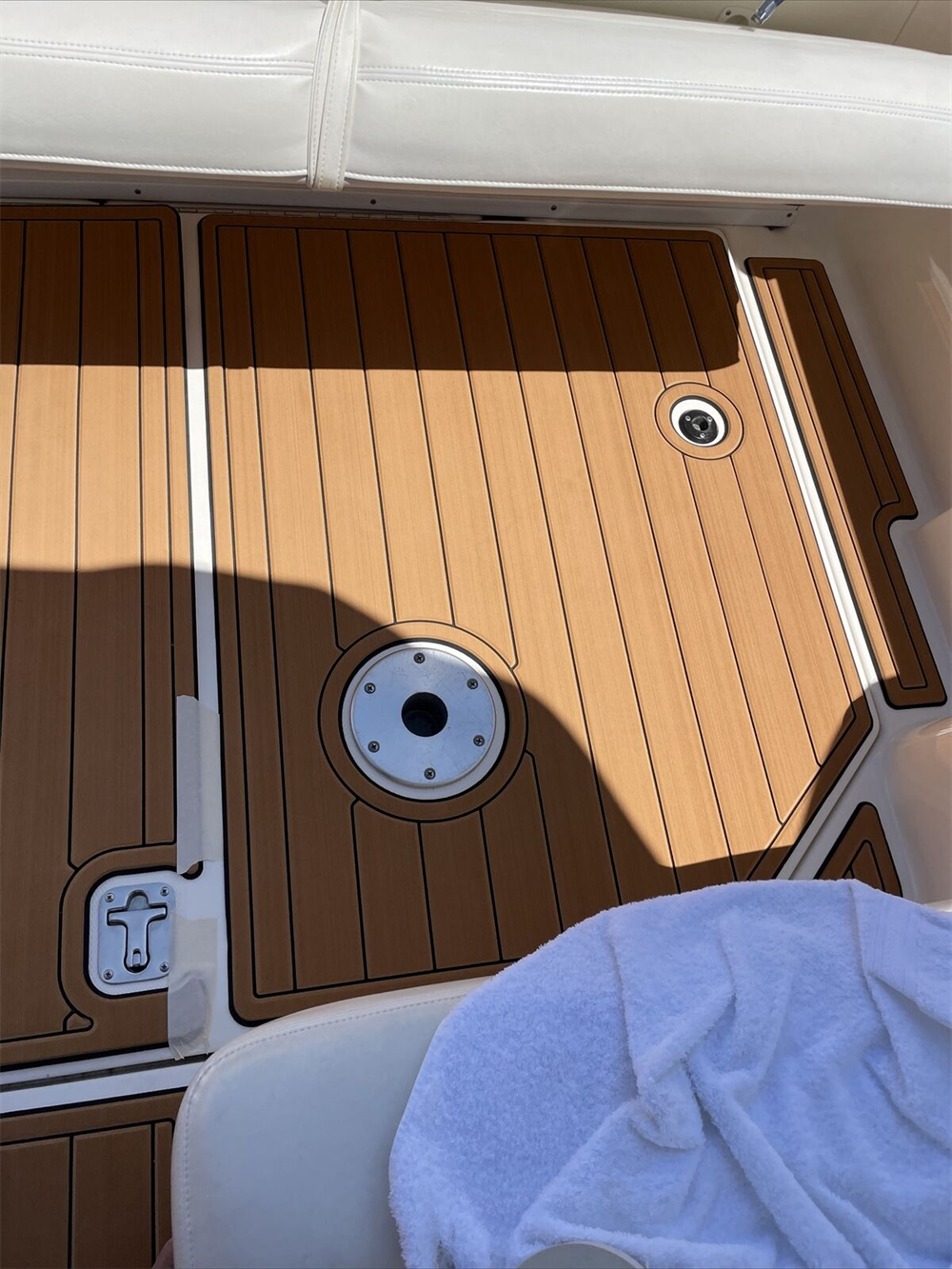 2008 Sea Ray 280 Sundancer Cabin Pad Boat EVA Foam Faux Teak Floor Mat SeaDek MarineMat Gatorstep Style Self Adhesive