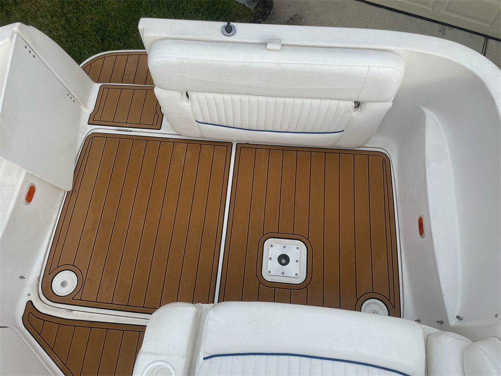 2010 Bayliner 185 BR Swim Platform Cockpit Pad Boat EVA Foam Teak Floor Mat SeaDek MarineMat Style Self Adhesive