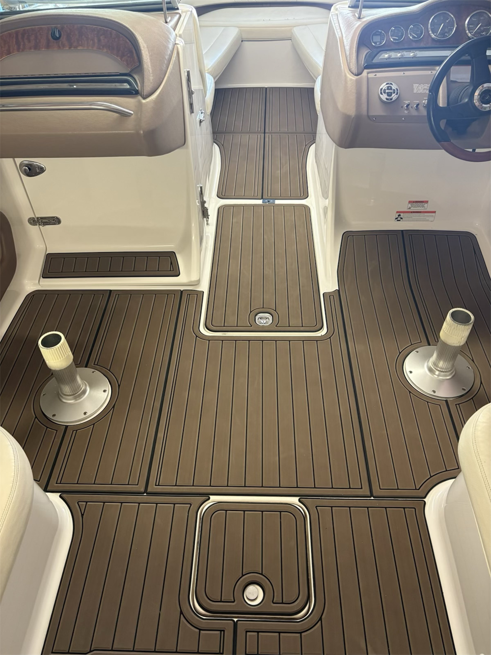 2007 Cobalt 252 Swim Platform Cockpit Boat EVA Faux Teak Deck Floor Pad Mat SeaDek MarineMat Gatorstep Style Self Adhesive