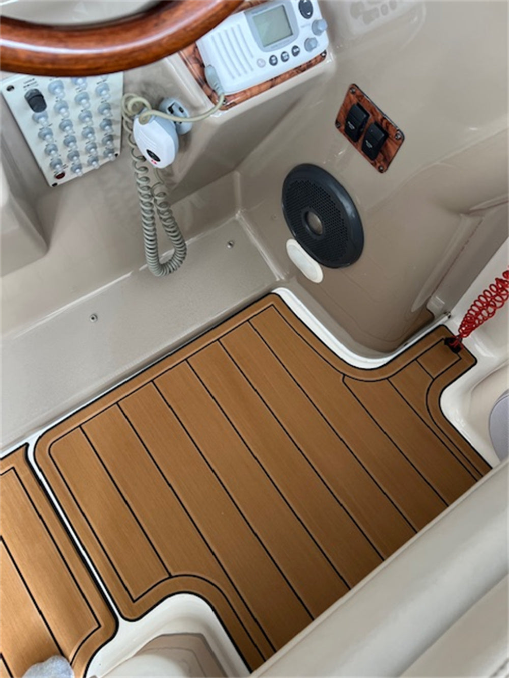 2007 Larson Cabrio 350 Swim Platform Cockpit Pad Boat EVA Foam Teak Deck Floor Mat SeaDek MarineMat Gatorstep Style Adhesive