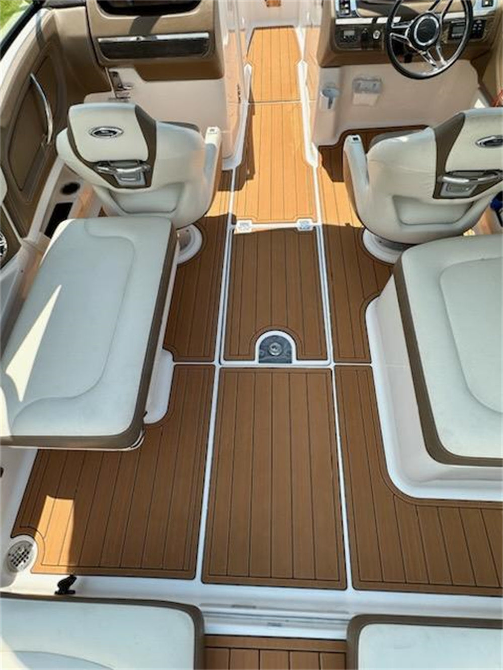 2016 Chaparral 257 SSX Swim Platform Cockpit Boat EVA Foam Faux Teak Floor Pad
