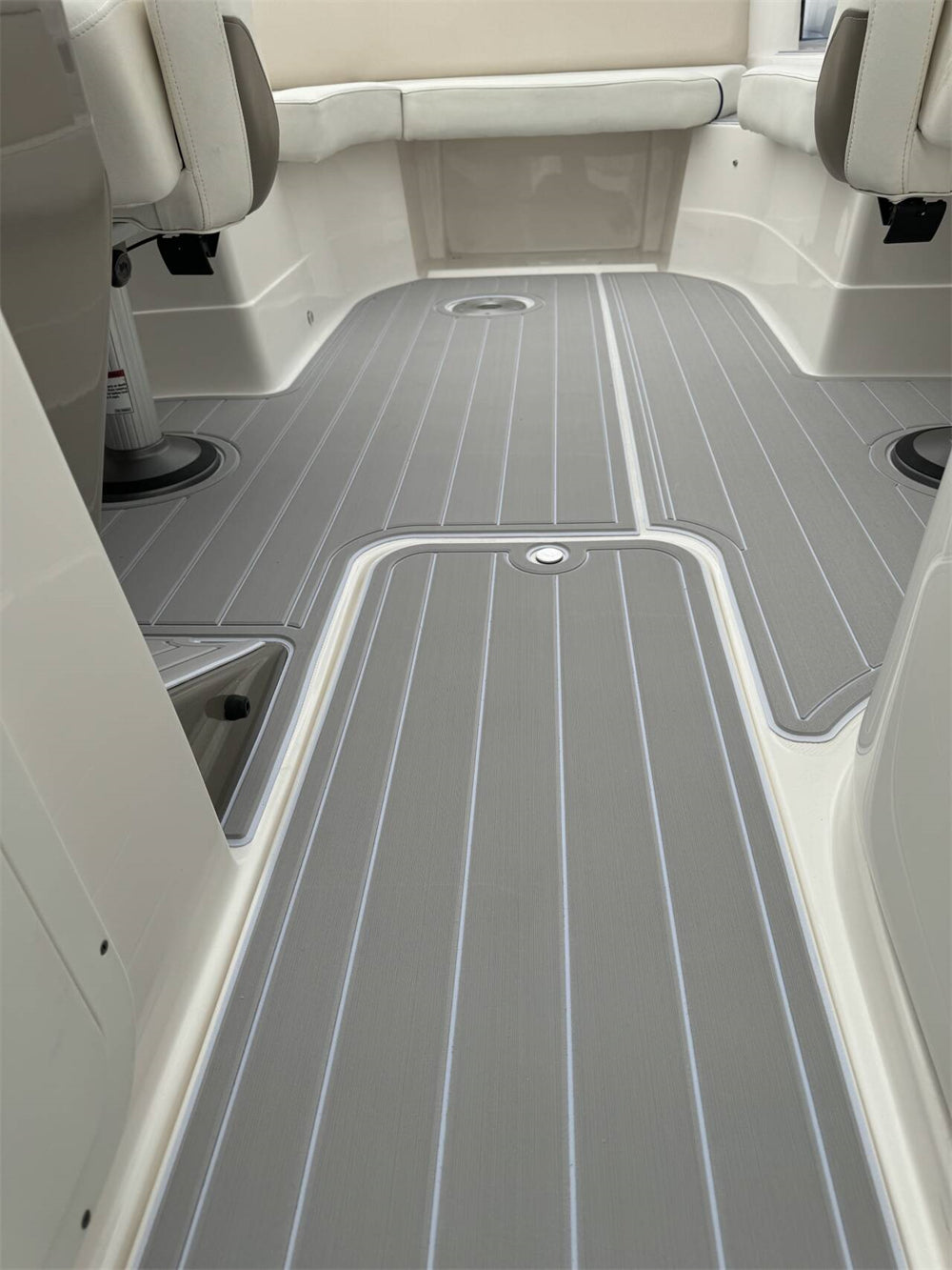 2008 Rinker Captiva 246 Cockpit Bow Pad Boat EVA Foam Faux Teak Deck Floor Mat SeaDek MarineMat Gatorstep Style Self Adhesive