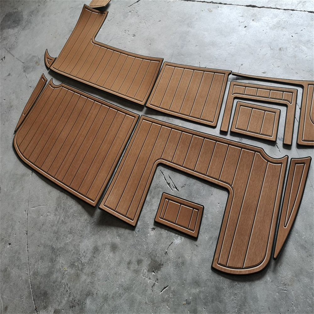 2004 Rinker 232 Swim Platform Cockpit Pad Boat EVA Foam Faux Teak Deck Floor Mat SeaDek MarineMat Gatorstep Style Self Adhesive