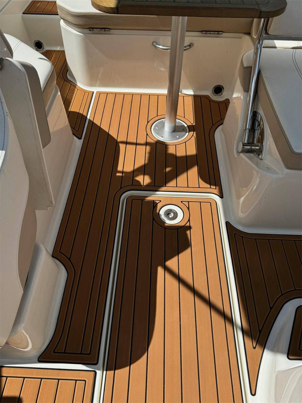2016 Bayliner VR6 Swim Platform Cockpit Pad Boat EVA Teak Deck Floor Mat Flooring Foam SeaDek MarineMat Style Self Adhesive