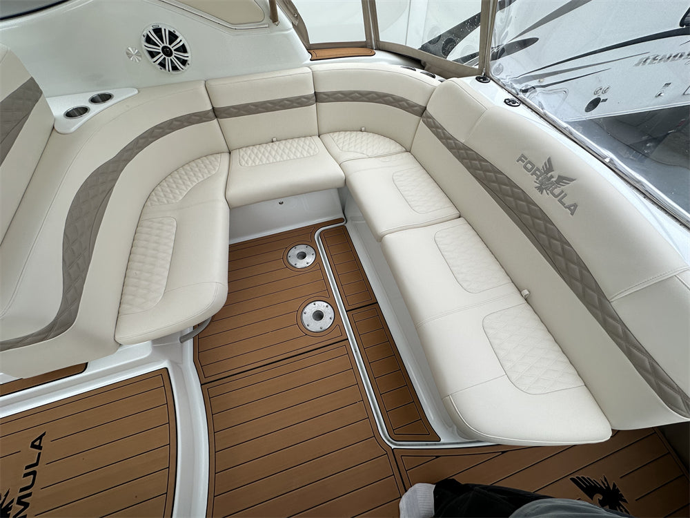 2008 Formula 31 PC Cockpit Mat Boat EVA Foam Teak Flooring Pad SeaDek MarineMat Gatorstep Style Self Adhesive