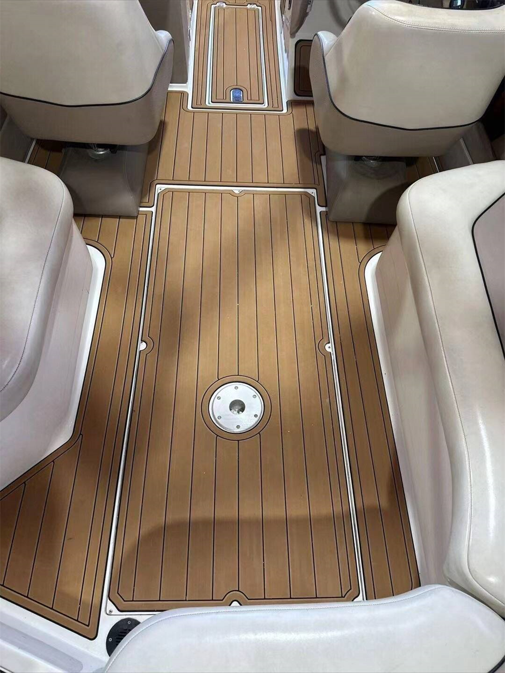 2001 Malibu 25 LSV Cockpit Pad Boat EVA Foam Faux Teak Deck Floor Mat Flooring