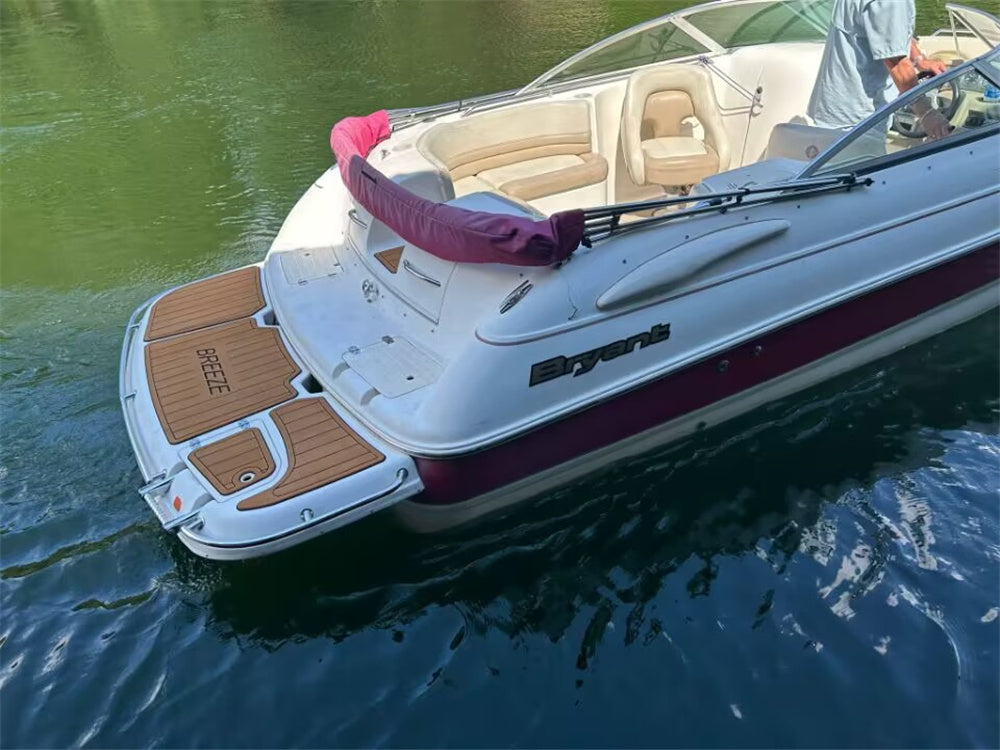 2004 Bryant 234 Swim Platform Cockpit Mat Boat EVA Foam Faux Teak Deck Floor Pad