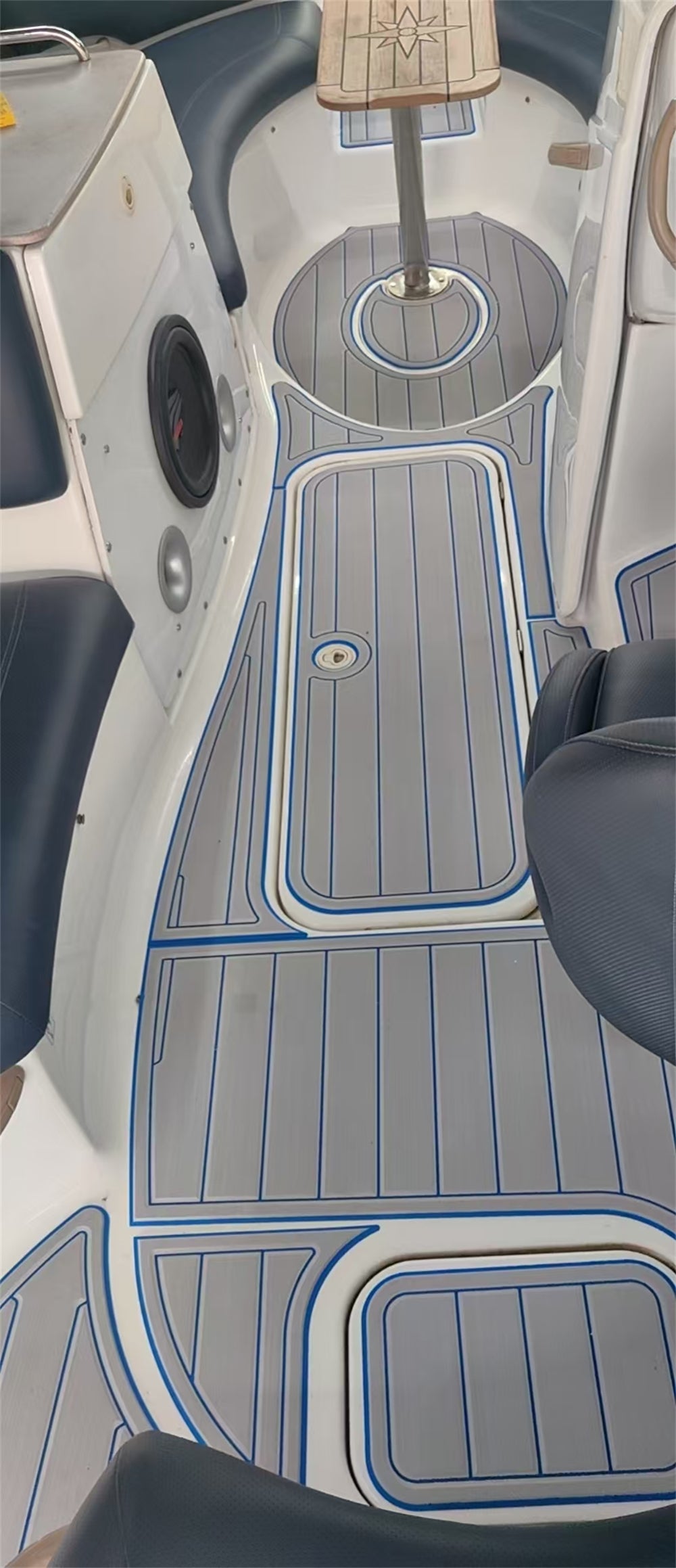 2008 SeaDoo Islandia Swim Platform Cockpit Pad Boat EVA Foam Faux Teak Deck Floor Mat SeaDek MarineMat Gatorstep Style Self Adhesive