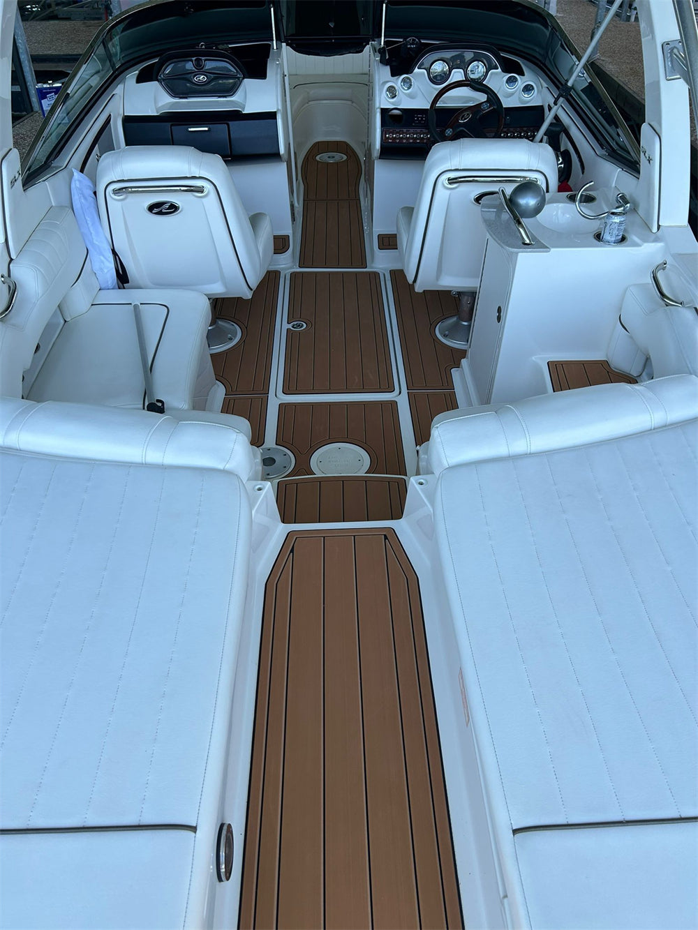 2008 Sea Ray SLX 250 Swim Platform Cockpit Bow Boat EVA Foam Teak Deck Floor Mat SeaDek MarineMat Gatorstep Style Self Adhesive